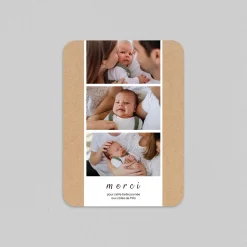 Carte Remerciement Baptême Photo^Planet cards Journée en Famille