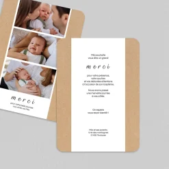 Carte Remerciement Baptême Photo^Planet cards Journée en Famille