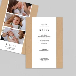 Carte Remerciement Baptême Photo^Planet cards Journée en Famille