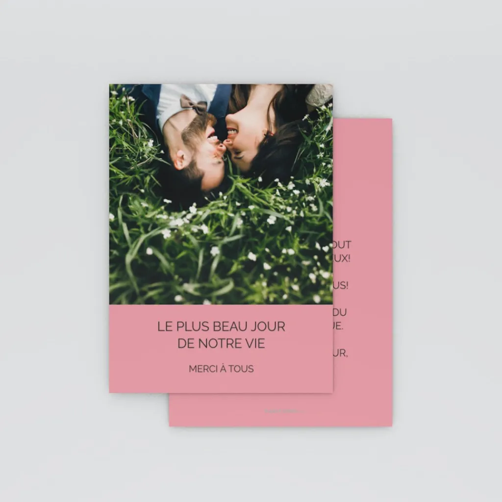 Carte Remerciement Mariage Champêtre^Planet cards Journée Merveilleuse