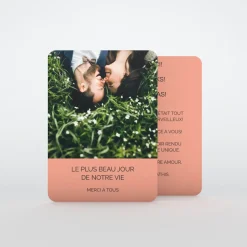 Carte Remerciement Mariage Champêtre^Planet cards Journée Merveilleuse