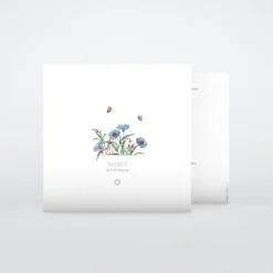 Carte Remerciement Décès^Planet cards Juif Bleuets