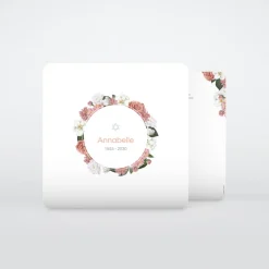 Carte Remerciement Décès^Planet cards Juif Couronne de Fleurs