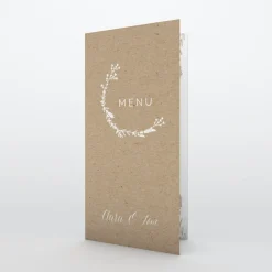 Menu De Mariage^Planet cards Kraft champêtre
