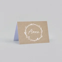 Marque-place Mariage^Planet cards Kraft champêtre