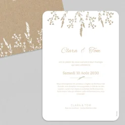 Faire-part Mariage Champêtre | Gamme Complète^Planet cards Kraft champêtre