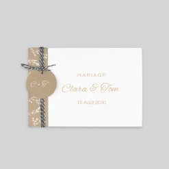 Faire-part Mariage Champêtre | Gamme Complète^Planet cards Kraft champêtre