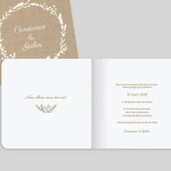 Faire-part Mariage Champêtre | Gamme Complète^Planet cards Kraft champêtre