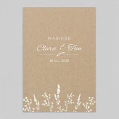 Faire-part Mariage Champêtre | Gamme Complète^Planet cards Kraft champêtre