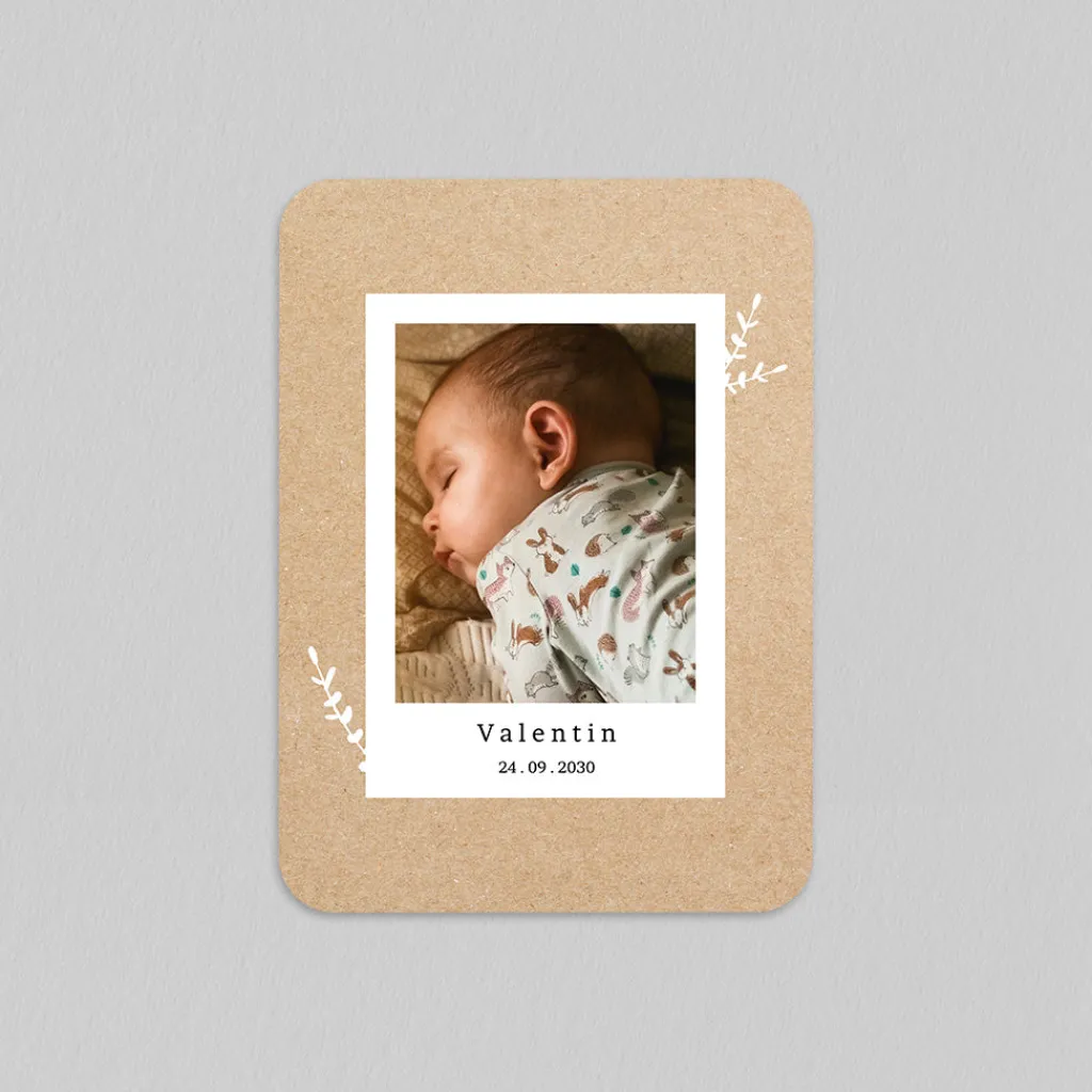 Faire-part Naissance Fille^Planet cards Kraft et Brindille
