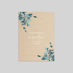 Faire-part Mariage Chic | Faire-part Mariage Champêtre^Planet cards Kraft et Eucalyptus