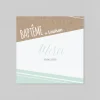 Carte Remerciement Baptême Photo^Planet cards Kraft Géométrique