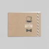 Faire-part Baptême Civil | Faire-part Baptême Garçon^Planet cards Kraft Hipster