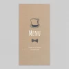 Menu Baptême^Planet cards Kraft Hipster