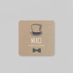 Carte Remerciement Baptême Garçon^Planet cards Kraft Hipster