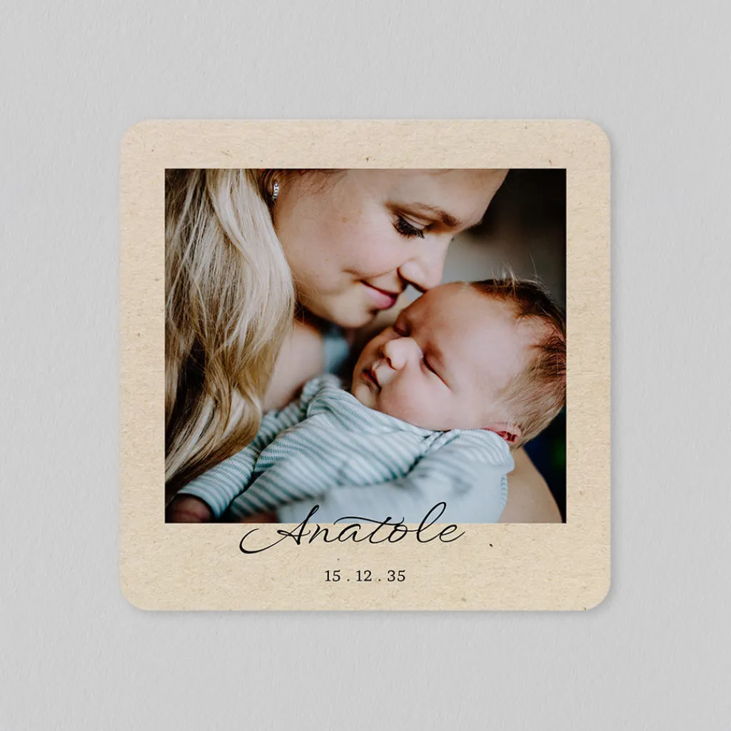 Faire-part Naissance Garçon^Planet cards Kraft minimaliste