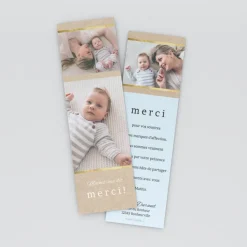 Carte Remerciement Naissance Classique^Planet cards Kraft Or