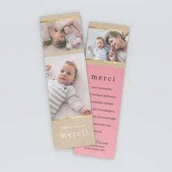 Carte Remerciement Naissance Classique^Planet cards Kraft Or