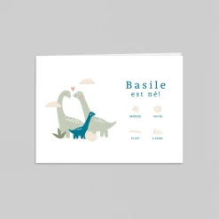 Faire-part Naissance Animaux | Faire-part Naissance Garçon^Planet cards La Famille Dinosaure