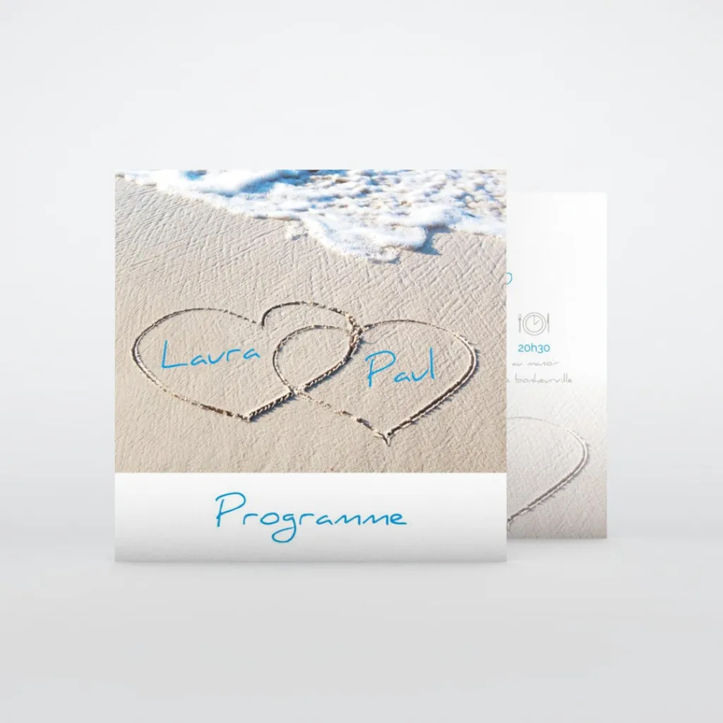 Programme De Mariage^Planet cards La plage