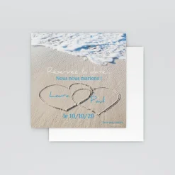 Save The Date^Planet cards La plage