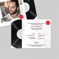 Faire-part Mariage Original^Planet cards La Pochette Vinyl