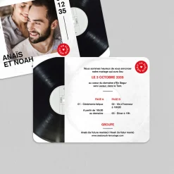 Faire-part Mariage Original^Planet cards La Pochette Vinyl