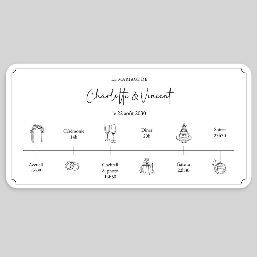 Faire-part Mariage Original | Gamme Complète^Planet cards La Timeline de Mariage