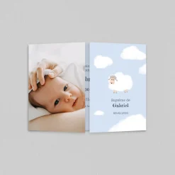 Faire-part Baptême Civil | Faire-part Baptême Garçon^Planet cards Lainage Nuage