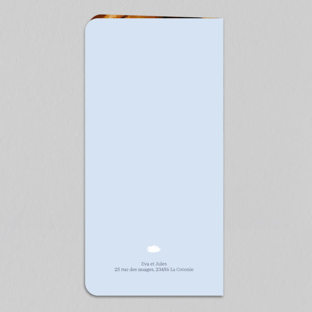 Menu Baptême^Planet cards Lainage Nuage