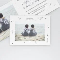 Faire-part Baptême Civil^Planet cards L'amour et la vie marine