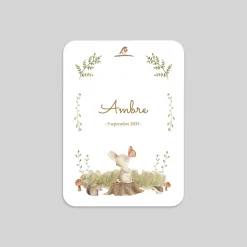 Faire-part Naissance Animaux | Faire-part Naissance Fille^Planet cards Lapin de la forêt