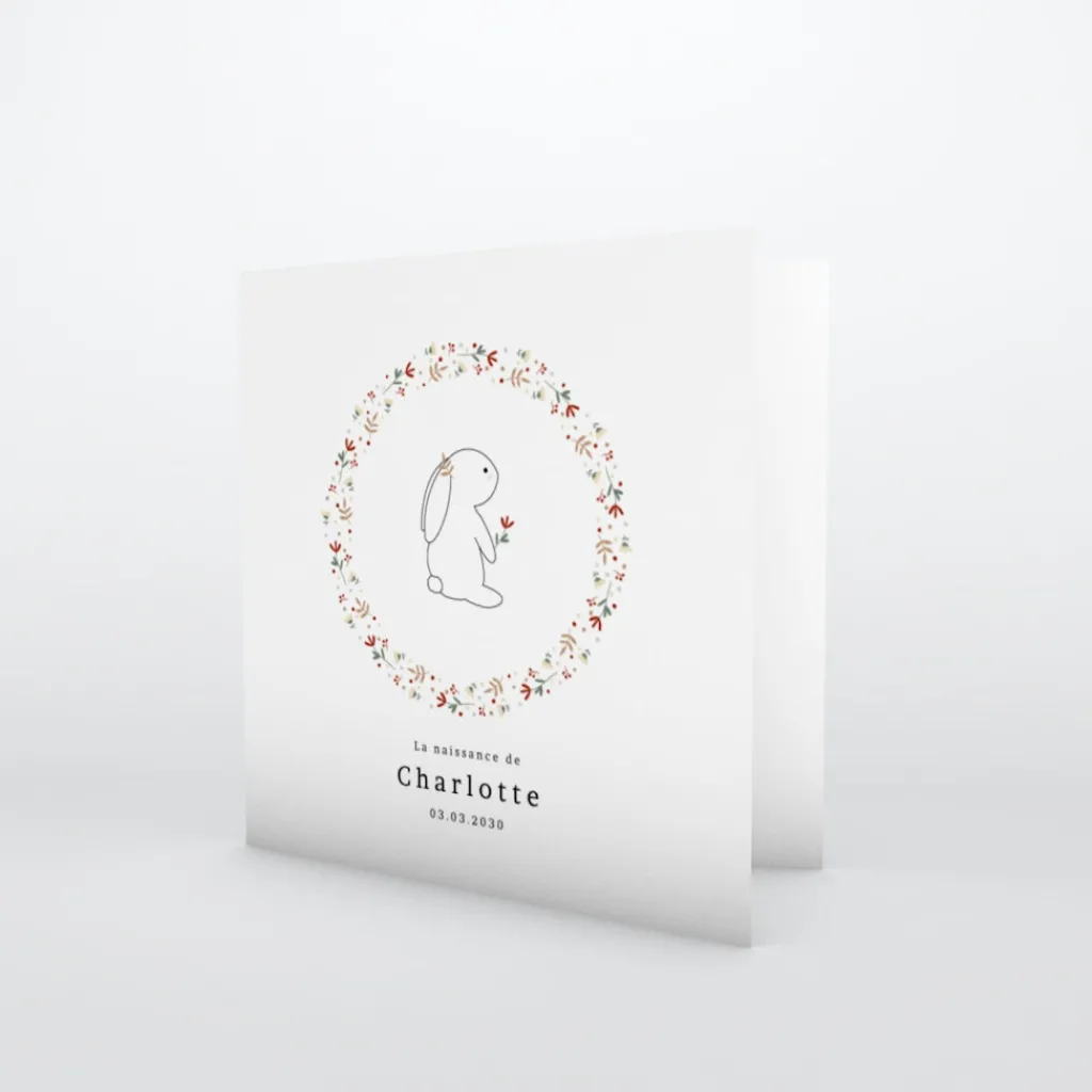 Faire-part Naissance Animaux | Faire-part Naissance Fille^Planet cards Lapin et Liberty