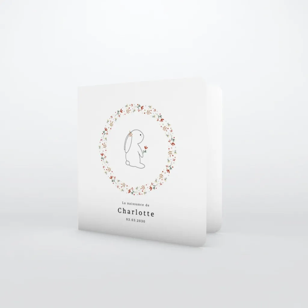 Faire-part Naissance Animaux | Faire-part Naissance Fille^Planet cards Lapin et Liberty
