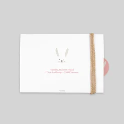 Faire-part Naissance Animaux | Faire-part Naissance Fille^Planet cards Lapin Minimaliste