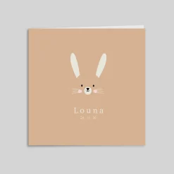 Faire-part Naissance Animaux | Faire-part Naissance Fille^Planet cards Lapin Minimaliste