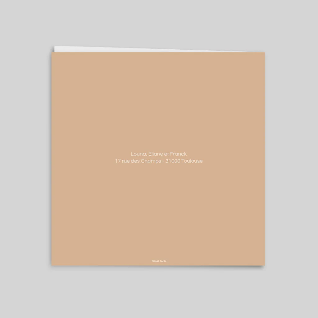 Faire-part Naissance Animaux | Faire-part Naissance Fille^Planet cards Lapin Minimaliste