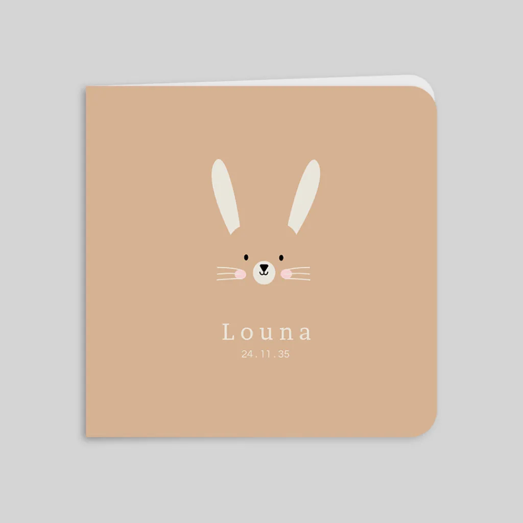 Faire-part Naissance Animaux | Faire-part Naissance Fille^Planet cards Lapin Minimaliste