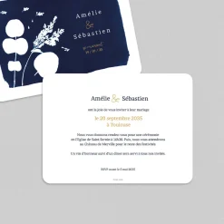 Faire-part Mariage Chic | Faire-part Mariage Original^Planet cards Le Cyanotype en Couronne
