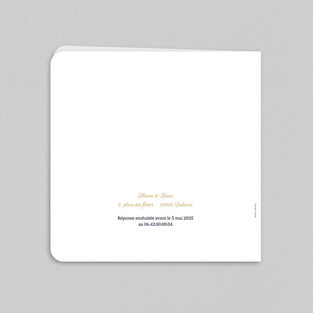 Faire-part Mariage Chic | Faire-part Mariage Original^Planet cards Le Cyanotype en Couronne