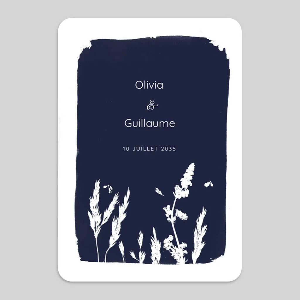 Faire-part Mariage Chic | Faire-part Mariage Original^Planet cards Le Cyanotype et Eucalyptus