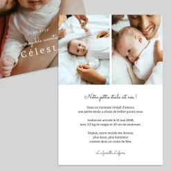 Faire-part Naissance Original | Faire-part Naissance Fille^Planet cards Le film de bébé