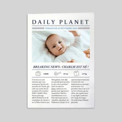 Faire-part Naissance Original | Faire-part Naissance Fille^Planet cards Le journal de bébé