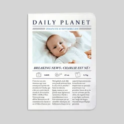 Faire-part Naissance Original | Faire-part Naissance Fille^Planet cards Le journal de bébé