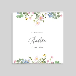 Faire-part Baptême Fille^Planet cards Le Printemps