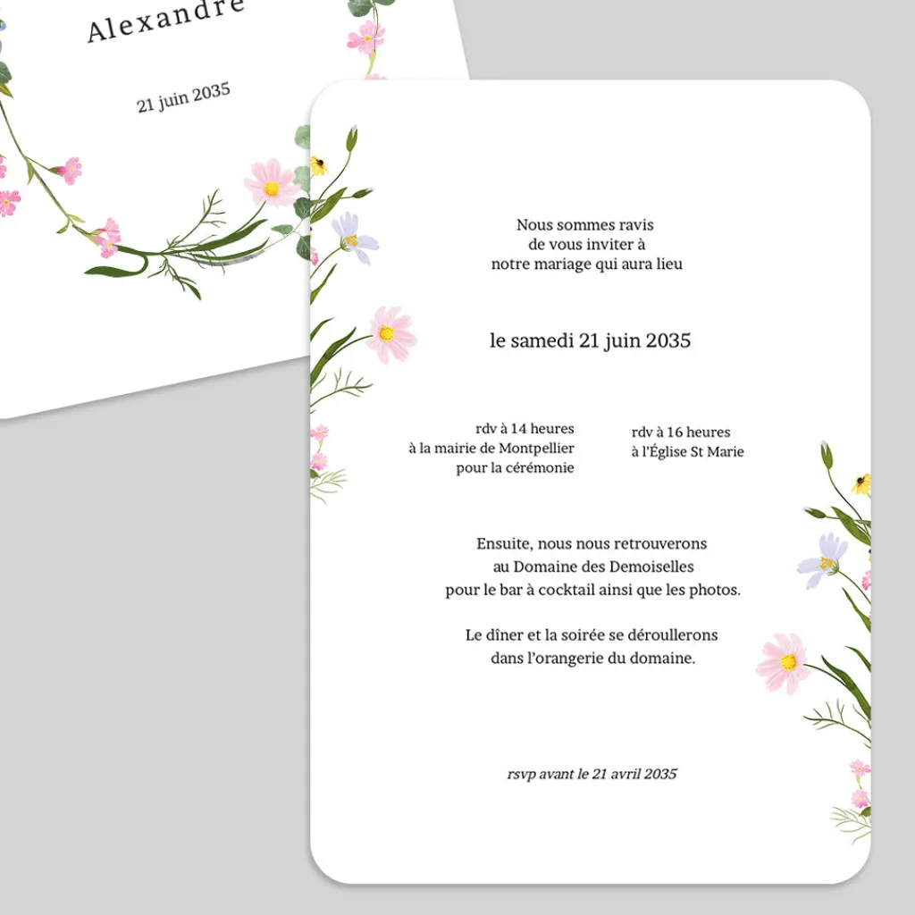 Faire-part Mariage Chic | Gamme Complète^Planet cards Le Printemps