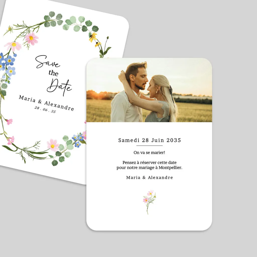 Save The Date^Planet cards Le Printemps