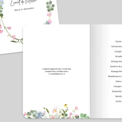 Livret De Messe Mariage^Planet cards Le Printemps