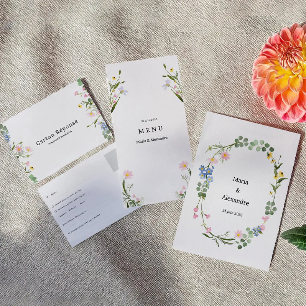 Faire-part Mariage Chic | Gamme Complète^Planet cards Le Printemps