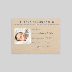 Faire-part Naissance Original | Faire-part Naissance Fille^Planet cards Le télégramme de bébé